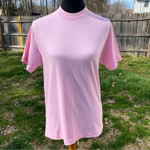Vintage 90’s Single Stitch Solid Powder Pink T-Shirt
